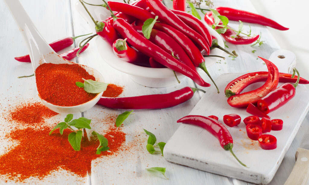 Csípős piros paprika, csili