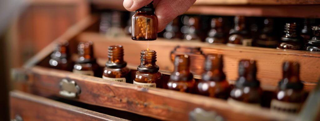 Homeopátia kis üvegekben